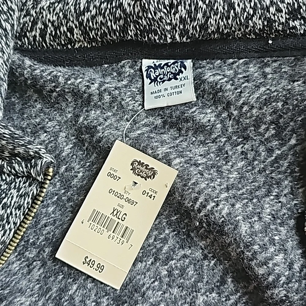 💥HP💥 Rainforest Cafe Full Zip Hoodie Sweatshirt Jacket Size XXL NWT - Picture 14 of 14